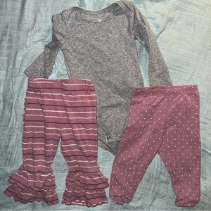 Carter's Pink and Gray Baby Outfit Set